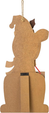 Christmas Boston Terrier Table Decoration 16 Inches Wooden Dog Tabletop Ornament for Christmas Farmhouse Boston Terrier Home Decor Rustic Xmas Desk Decoration