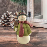 4.25" H Smiling Resin Snowman with Birds&