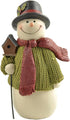 4.25" H Smiling Resin Snowman with Birds&