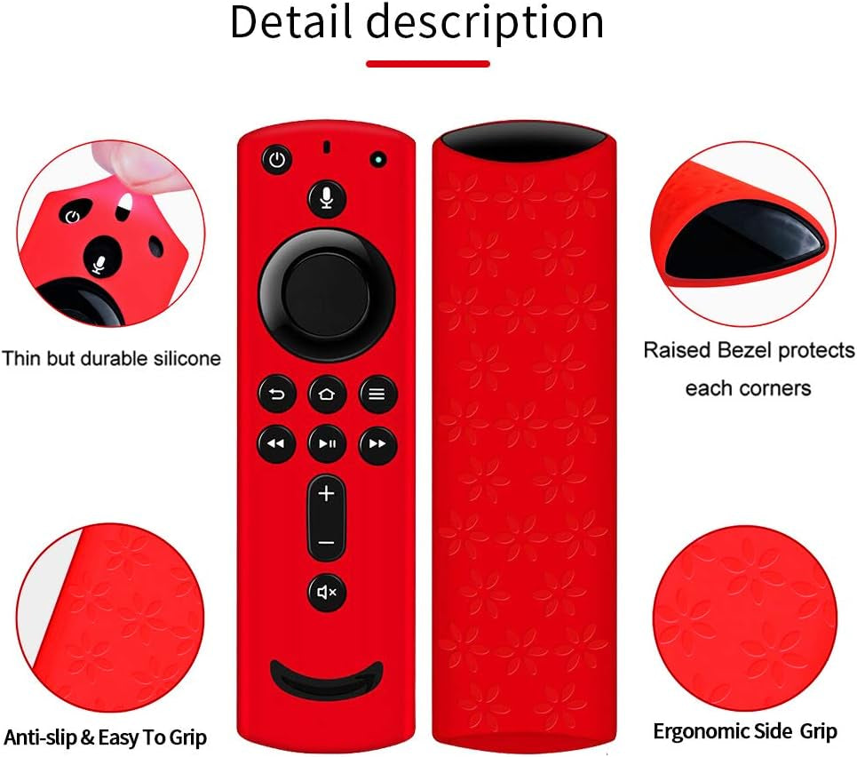 [4 Pack] Remote Cover for Fire TV Stick 4K, Silicone Remote Case Compatible with Fire TV Cube/Fire Tv(3Rd Gen)/All-New 2Nd Gen Alexa Voice Remote Control (Multicolor B)