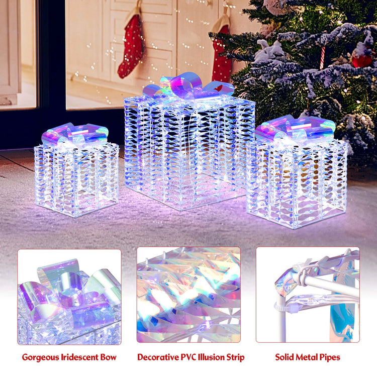 christmas gift box decoration led