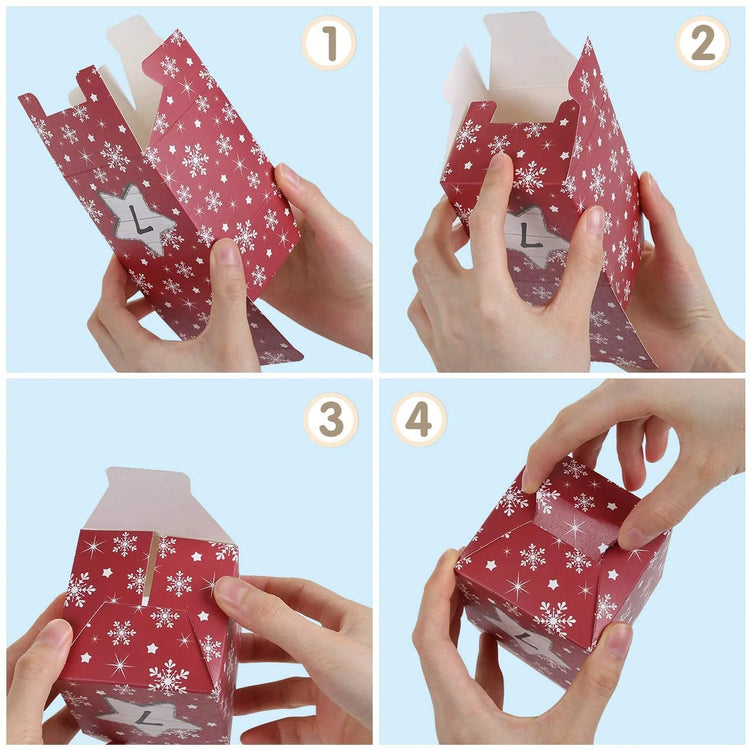 Steps to open the Christmas Advent Calendar 2025 gift boxes for kids and adults.