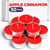 Apple Cinnamon Candles Fall Candles Scented Tea Lights Candles - 30 Pack Fall Candle Cinnamon Candle Apple Candle - 3-4 Hour Burn Time Tea Candles