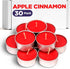 Apple Cinnamon Candles Fall Candles Scented Tea Lights Candles - 30 Pack Fall Candle Cinnamon Candle Apple Candle - 3-4 Hour Burn Time Tea Candles