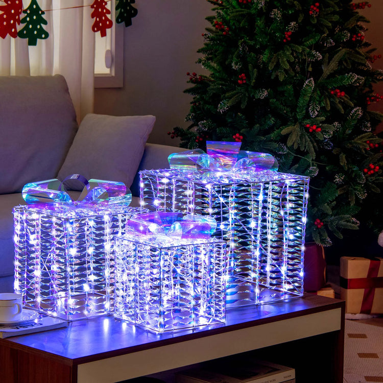 christmas gift box decoration led