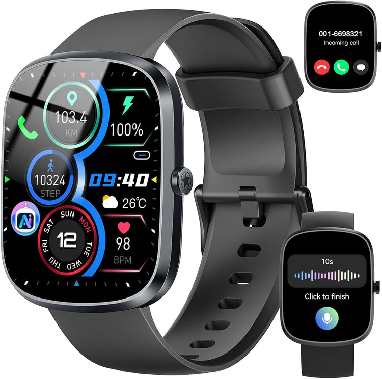 AI Smart Watch for Men Women, Fitness Watch Chatgpt-Ai, Smart Watches with AI Health Analysis Heart Rate Sleep Monitor, 1.91"HD Activity Trackers IP68 Waterproof, 110+Sport Smartwatch for Ios Android