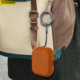 Case for New Airpods Pro 2025 Case PU Leather Grain Case with Keyring Airpod Wireless Earphone Accessoris for Airpods 4Th Cases