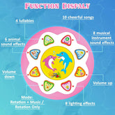 Toys for 1 Year Old Baby Girls, Ocean Rotating Light up Musical Toy for Toddlers 1-3, Learning Toys for 1 2 3 Year Old Girls Boys (Pink)