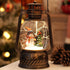 Illuminated Snowman Musical Snow Globe Lantern with Timer for Holiday Decor
