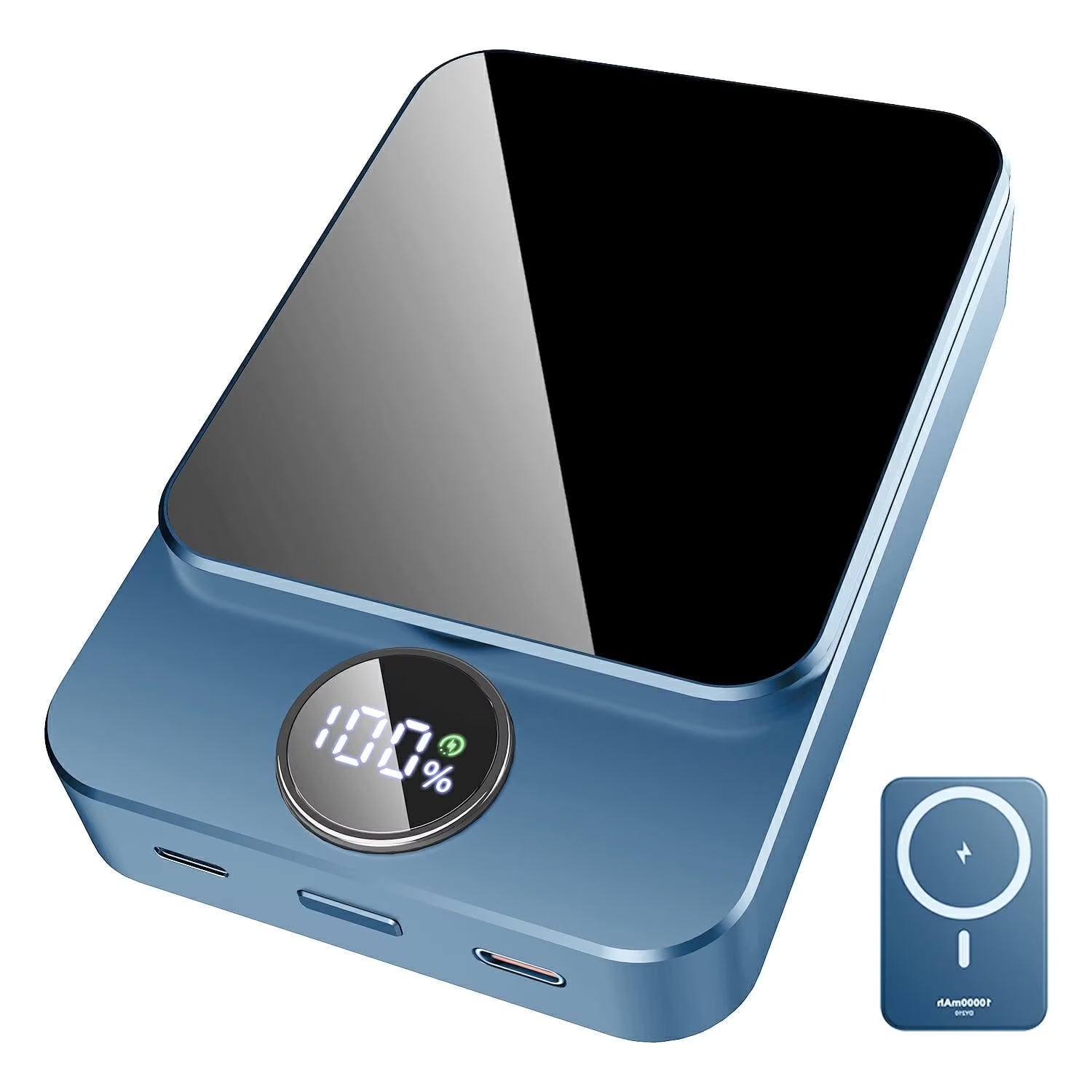 Magnetic Wireless Portable Charger, 10000Mah Power Bank with Pd20W Fast Charging, USB C In&Out Battery Pack, Compatible with Mag-Safe for Iphone 16/15/14/13/12 Series, Samsung, Android, and More