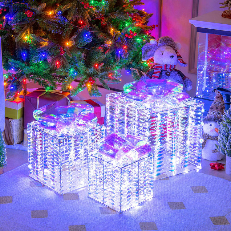 christmas gift box decoration led