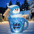5FT Inflatable Snowman in Mug with Leds for Outdoor Christmas Decor