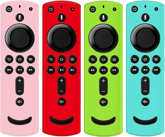 [4 Pack] Remote Cover for Fire TV Stick 4K, Silicone Remote Case Compatible with Fire TV Cube/Fire Tv(3Rd Gen)/All-New 2Nd Gen Alexa Voice Remote Control (Multicolor B)