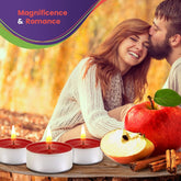 Apple Cinnamon Candles Fall Candles Scented Tea Lights Candles - 30 Pack Fall Candle Cinnamon Candle Apple Candle - 3-4 Hour Burn Time Tea Candles
