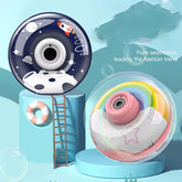 Bubble Machine Portable Rainbow Bubble Machine for Children Automatic Machine Toy for Indoor Bath Time Party Outdoor Yard And