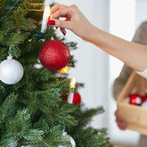 Christmas Balls Ornaments for Xmas Tree, 36Ct Plastic Shatterproof Baubles Colored and Glitter Christmas Party Decoration 1.6Inch Set