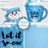 5FT Inflatable Snowman in Mug with Leds for Outdoor Christmas Decor