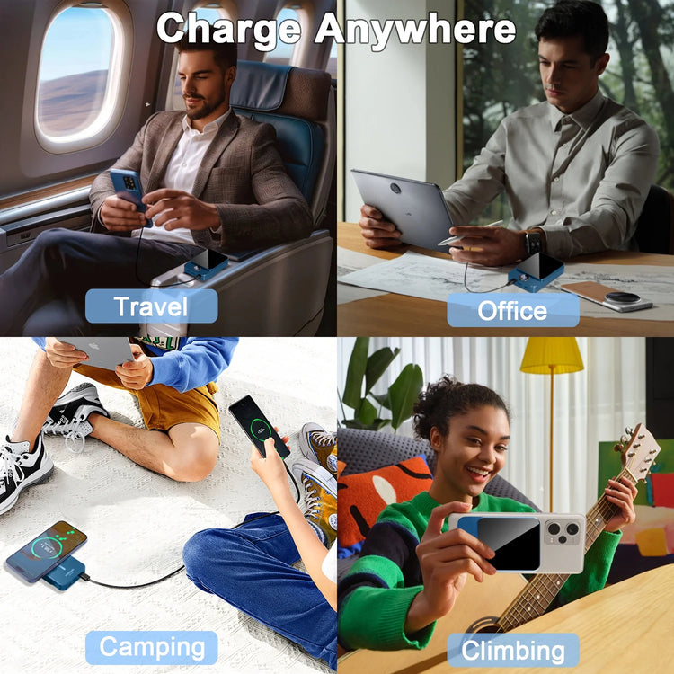 Magnetic Wireless Portable Charger, 10000Mah Power Bank with Pd20W Fast Charging, USB C In&Out Battery Pack, Compatible with Mag-Safe for Iphone 17/16/15/14/13 Series, Samsung, Android, and More