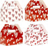 Valentine Boxes for Treats, 24-Pack Valentines Day Treat Boxes, 4 Doodle Designs, Paper Valentine&