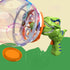 Dinosaur Bubble Machine for Kids - Electric ABS fan bubble blower creating colorful bubbles outdoors.